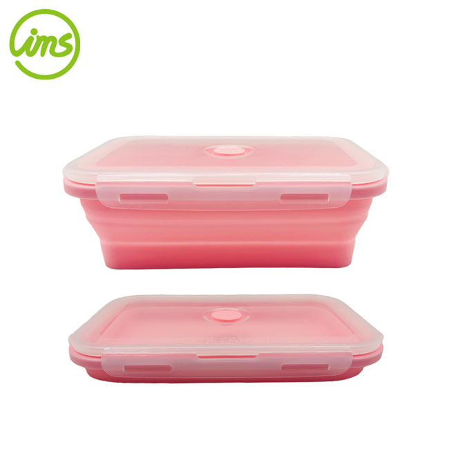 Made in Vietnam 1200ml Rectangular Silicone  Collapsible Food Storage