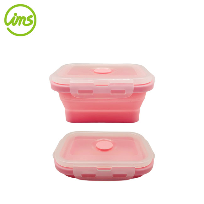 Made in Vietnam 350ml Rectangular Silicone  Collapsible Food Storage