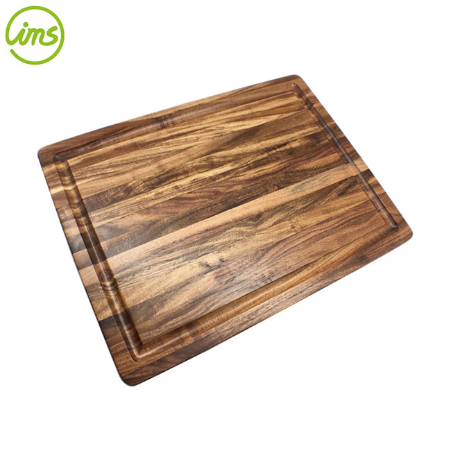 Acacia  Wood Cutting Board With Grooves